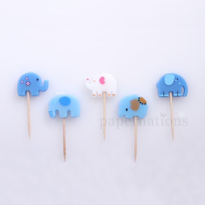 Blue Elephant Candles